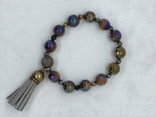 Load image into Gallery viewer, Rainbow Tiger&#39;s Eye with Tassel